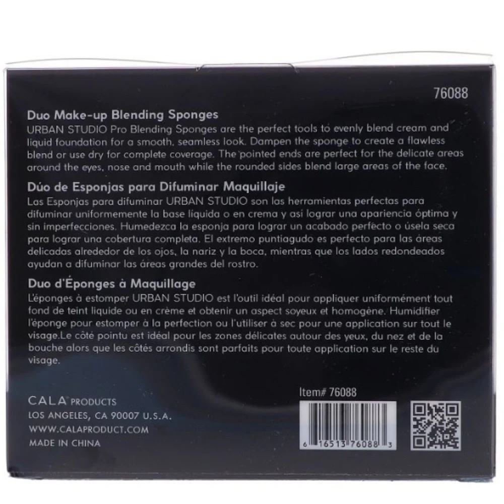 💜 NIB Urban Studio Duo Blending Makeup Sponges Set of 2 Purple / Teal